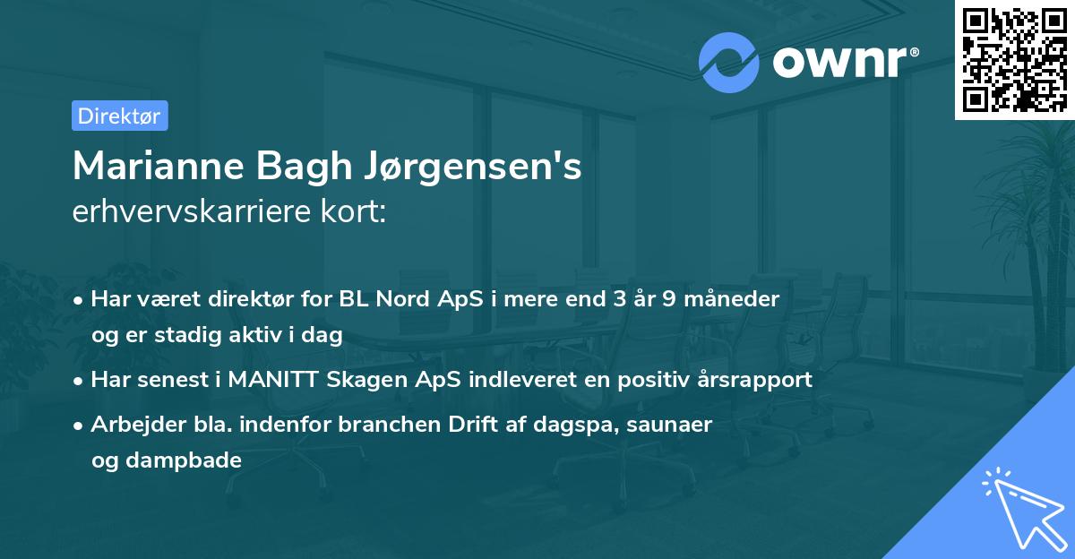Marianne Bagh Jørgensen's erhvervskarriere kort