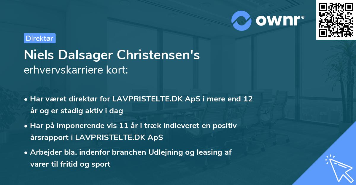 Niels Dalsager Christensen's erhvervskarriere kort