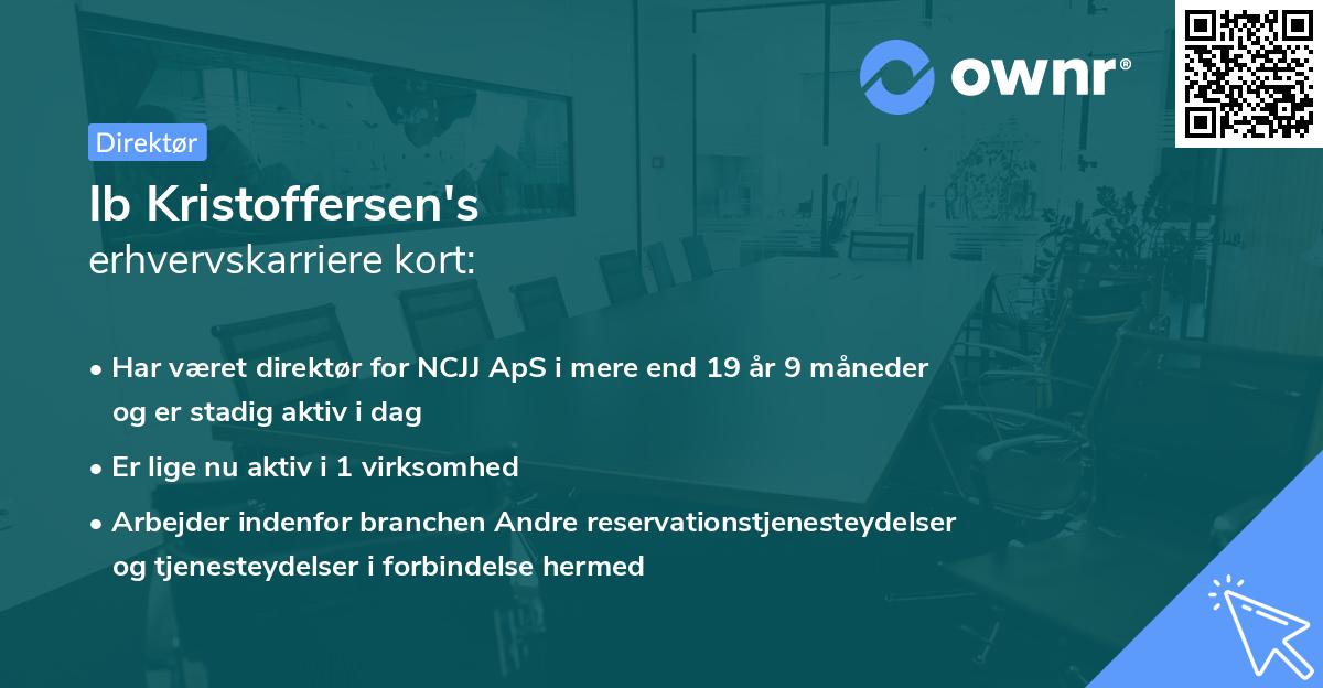 Ib Kristoffersen's erhvervskarriere kort