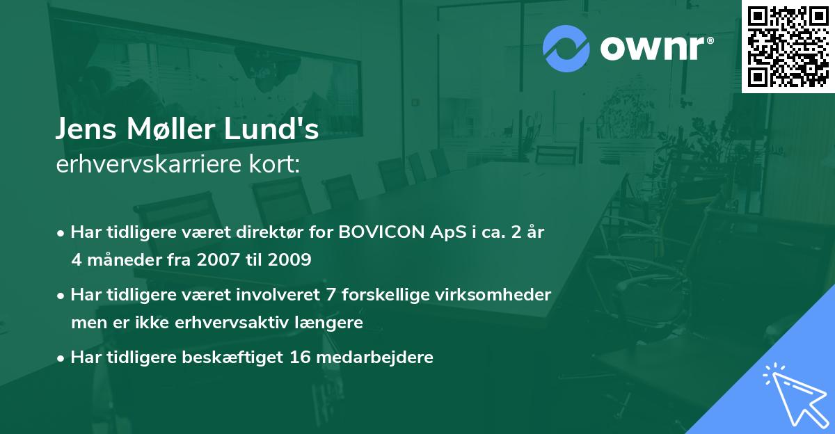 Jens Møller Lund's erhvervskarriere kort