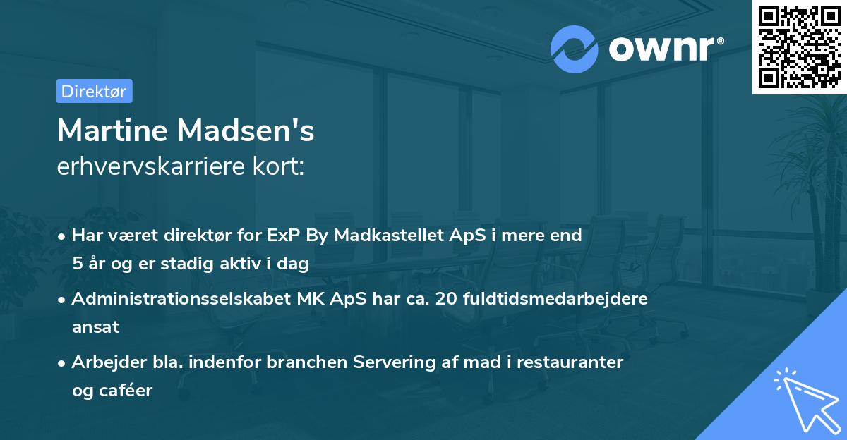 Martine Madsen's erhvervskarriere kort
