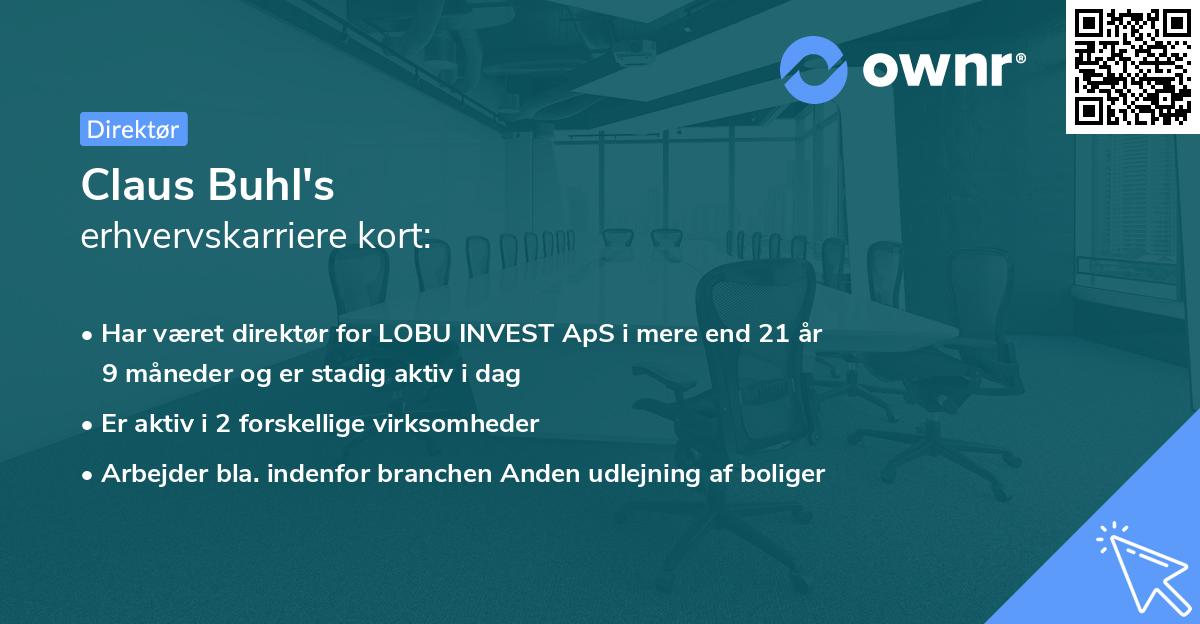 Claus Buhl's erhvervskarriere kort