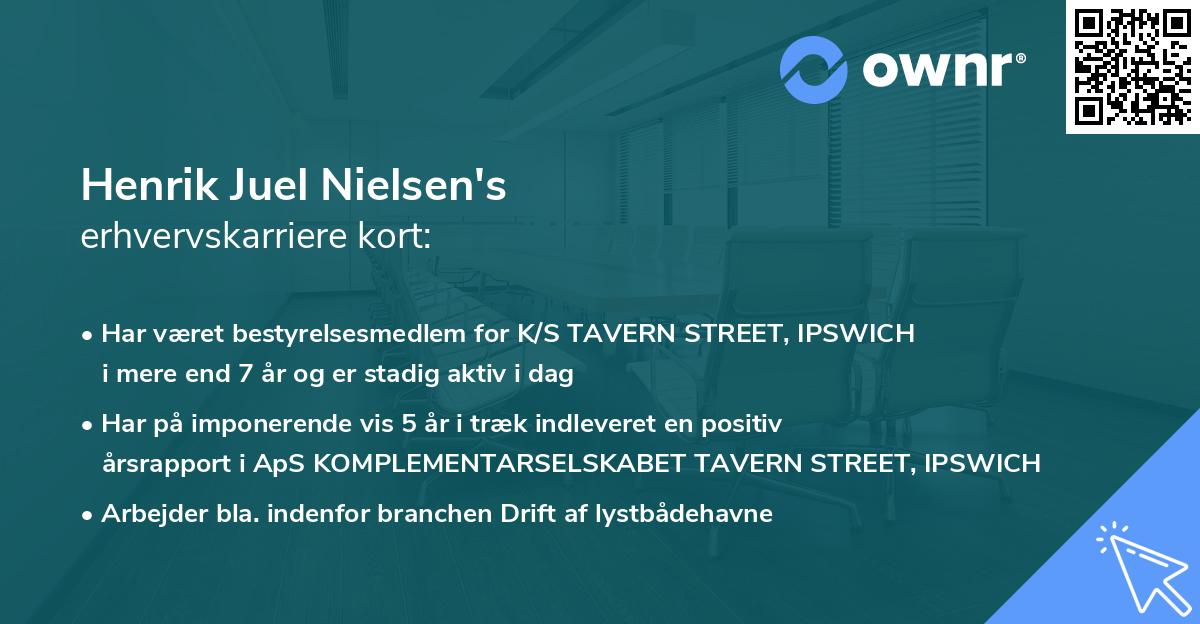 Henrik Juel Nielsen's erhvervskarriere kort