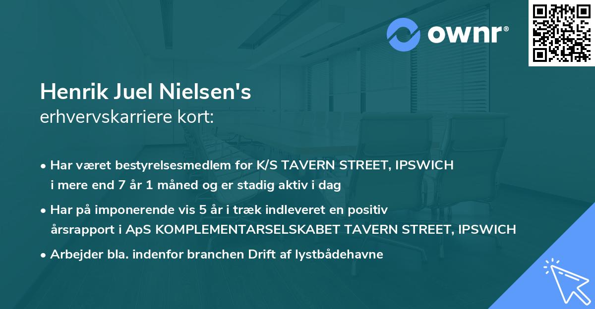 Henrik Juel Nielsen's erhvervskarriere kort
