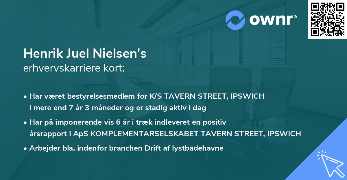 Henrik Juel Nielsen's erhvervskarriere kort