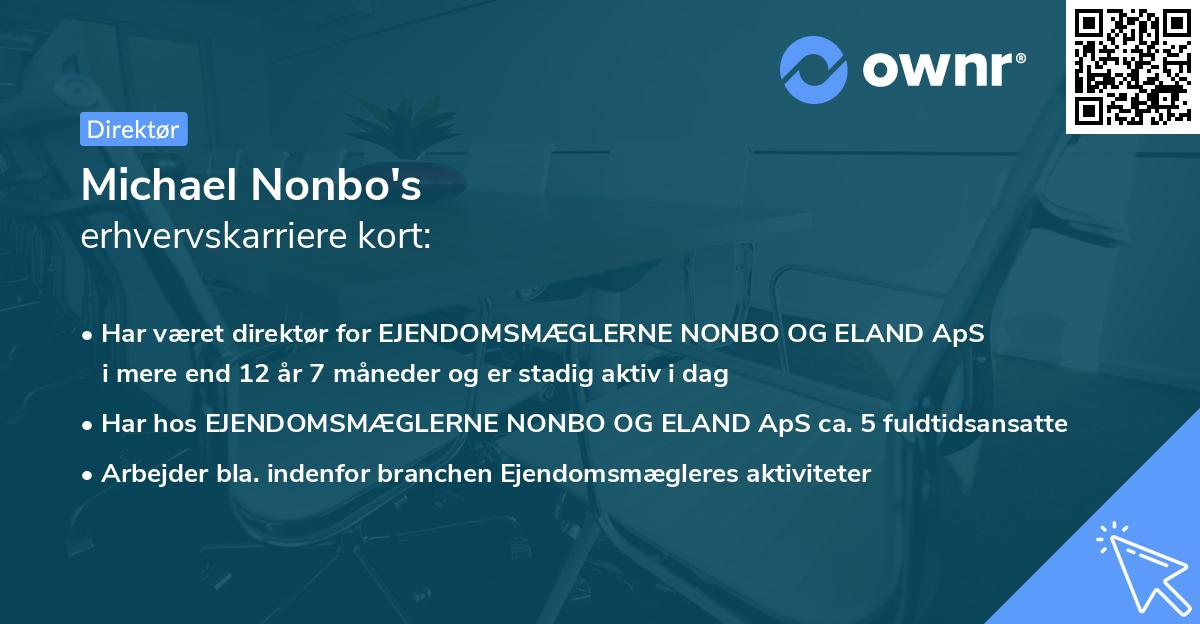 Michael Nonbo's erhvervskarriere kort