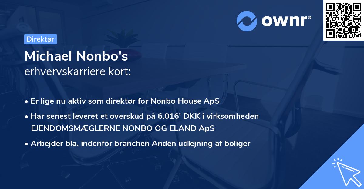 Michael Nonbo's erhvervskarriere kort