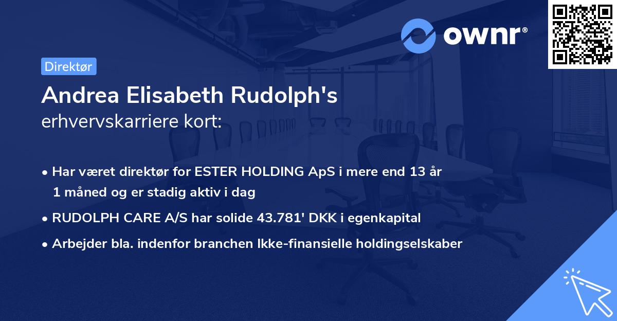 Andrea Elisabeth Rudolph's erhvervskarriere kort