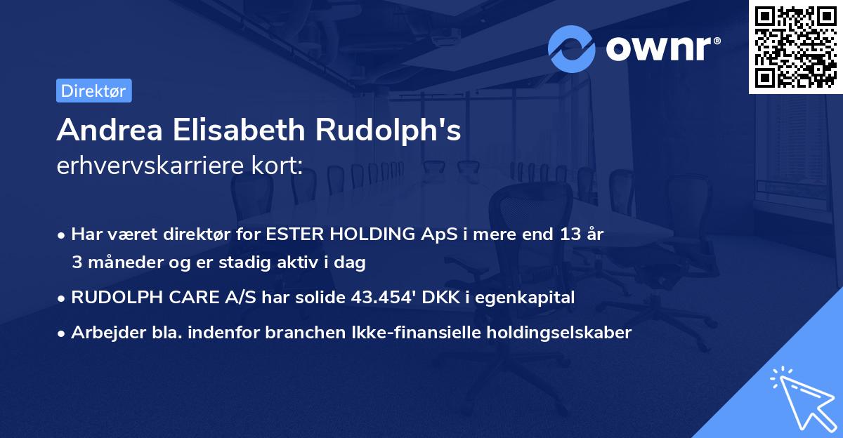 Andrea Elisabeth Rudolph's erhvervskarriere kort