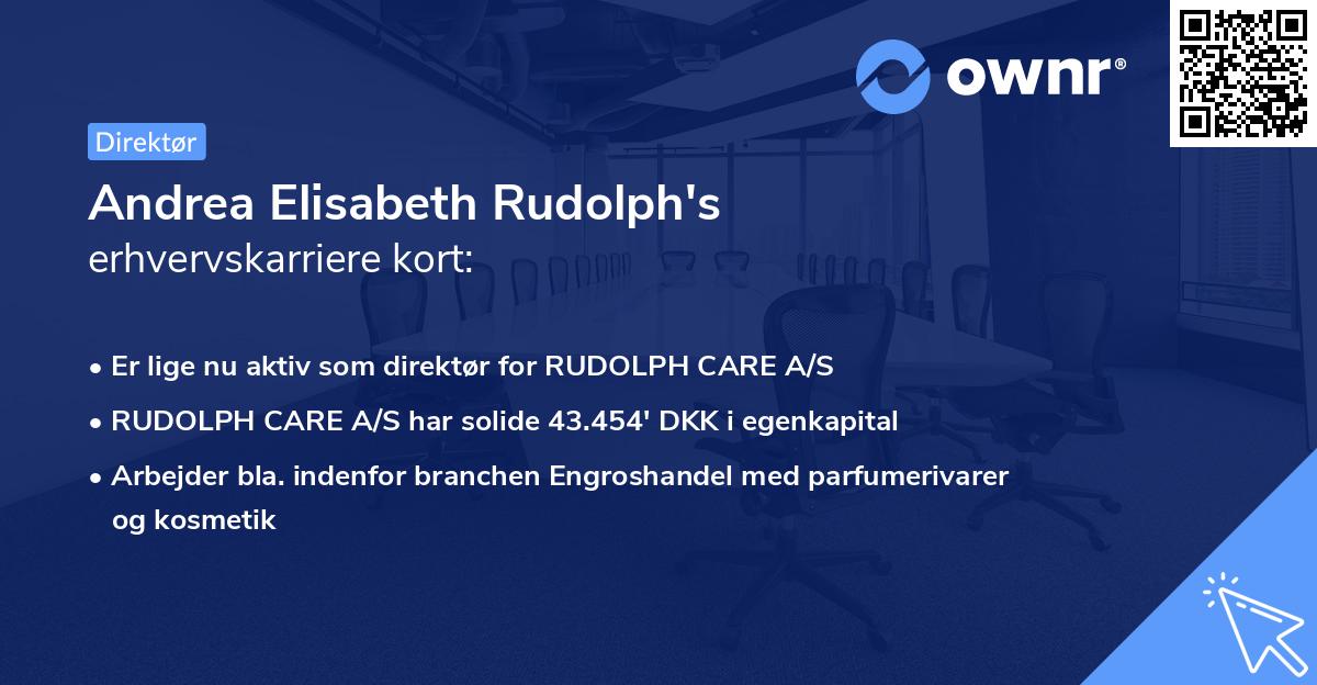 Andrea Elisabeth Rudolph's erhvervskarriere kort