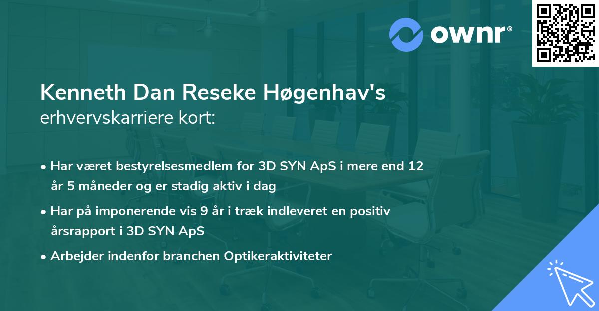 Kenneth Dan Reseke Høgenhav's erhvervskarriere kort