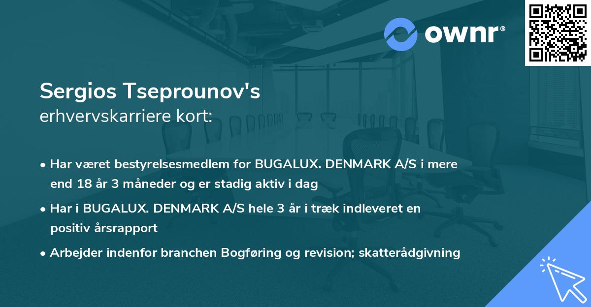 Sergios Tseprounov's erhvervskarriere kort