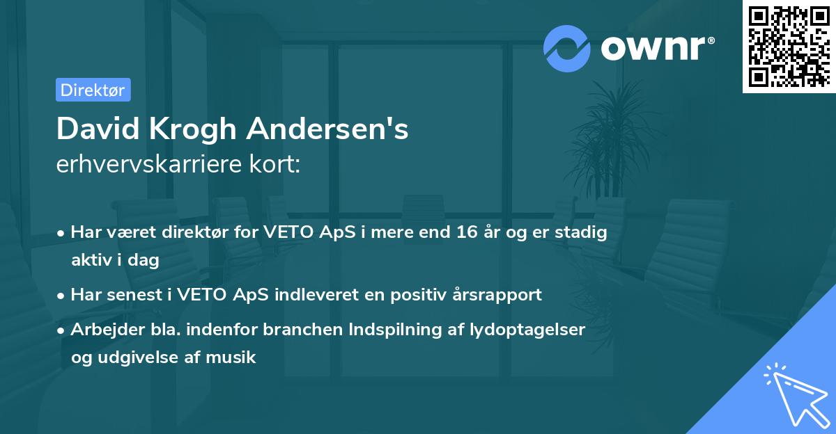 David Krogh Andersen's erhvervskarriere kort