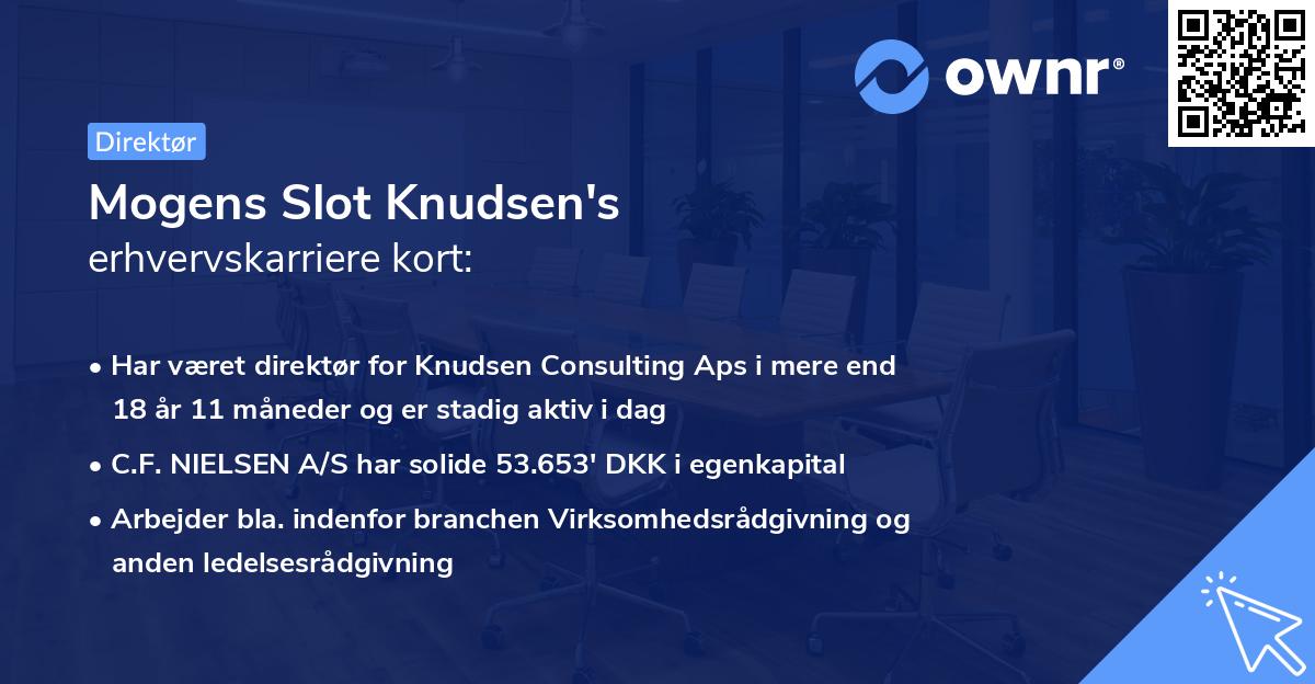 Mogens Slot Knudsen's erhvervskarriere kort