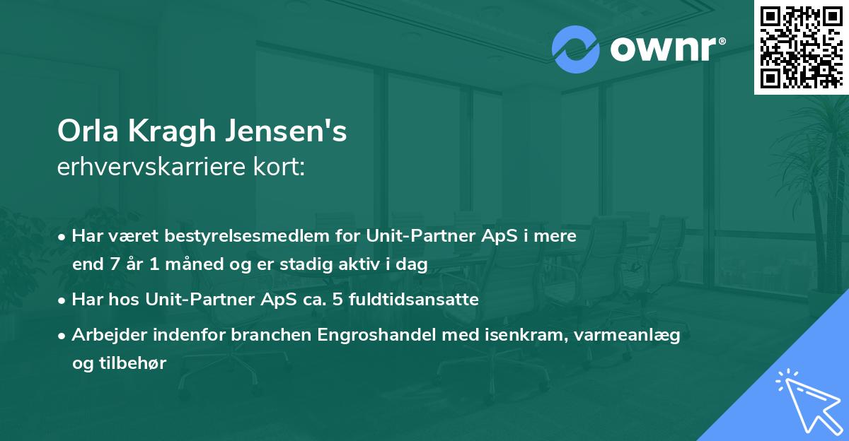 Orla Kragh Jensen's erhvervskarriere kort