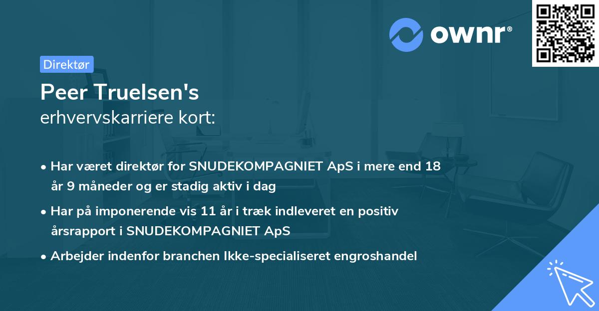 Peer Truelsen's erhvervskarriere kort