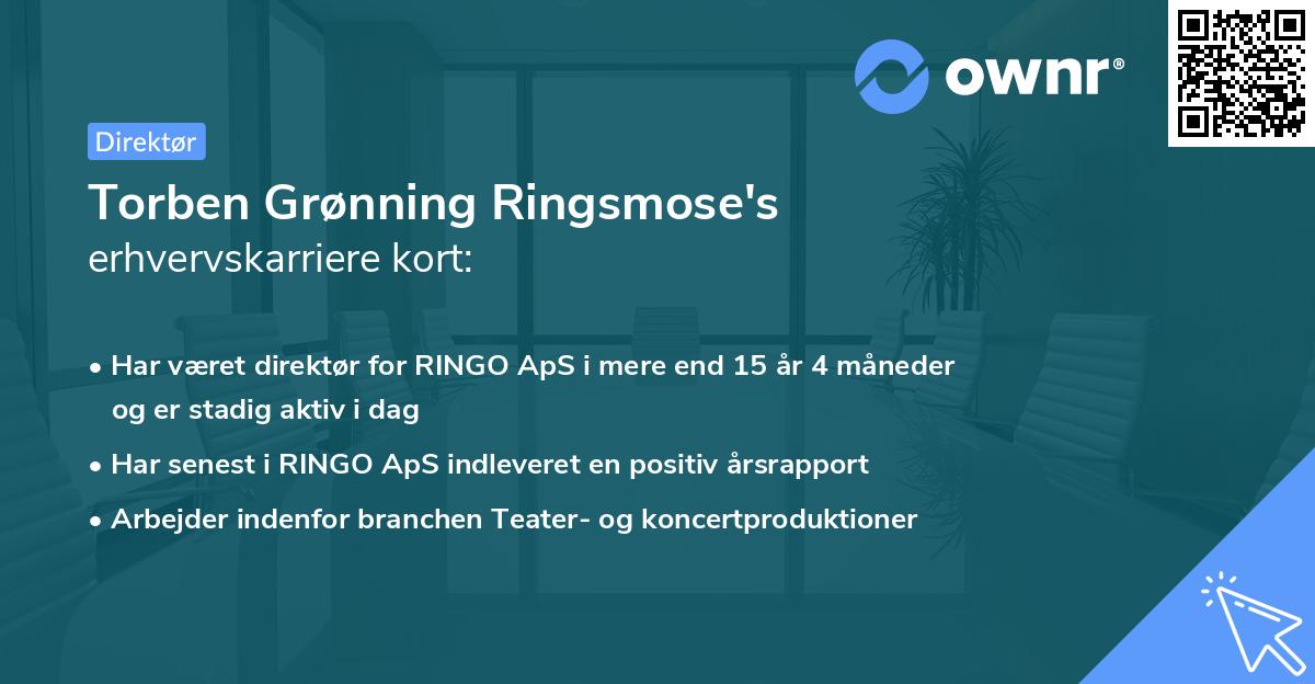 Torben Grønning Ringsmose's erhvervskarriere kort