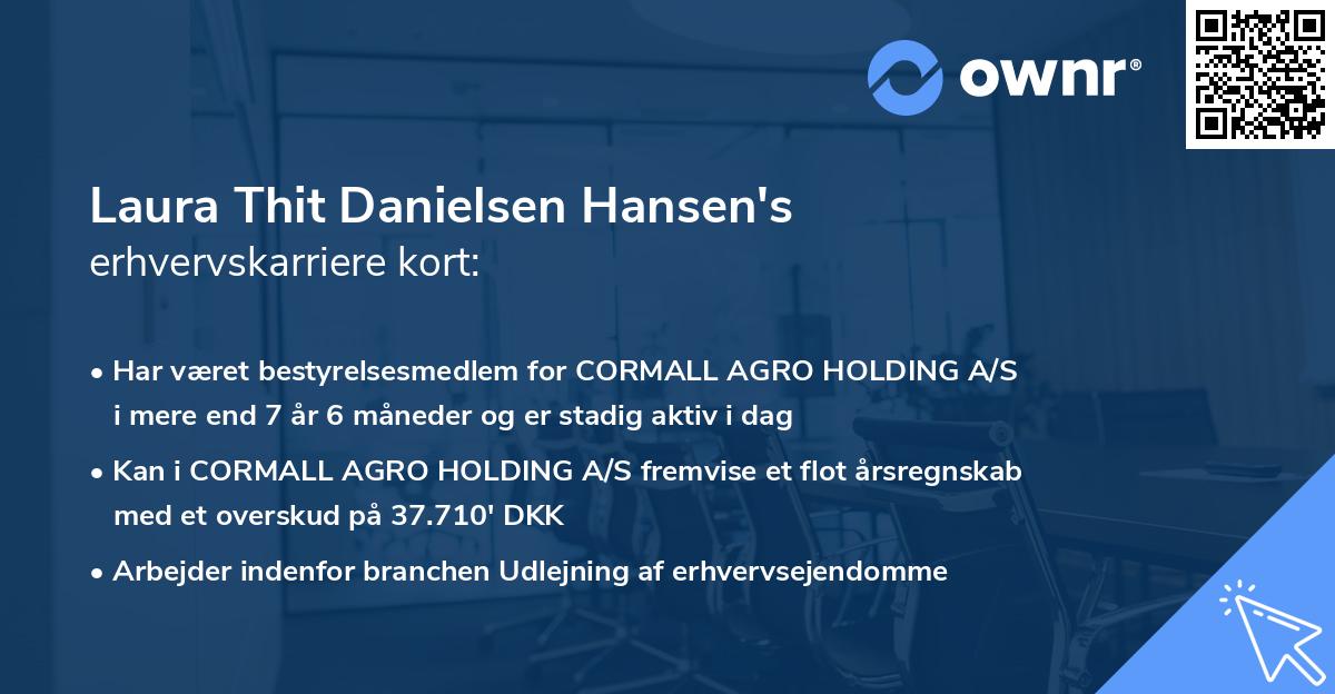 Laura Thit Danielsen Hansen's erhvervskarriere kort