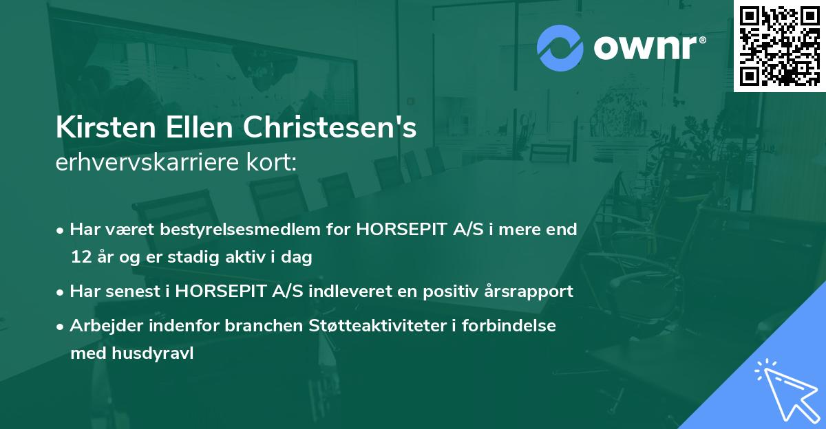 Kirsten Ellen Christesen's erhvervskarriere kort
