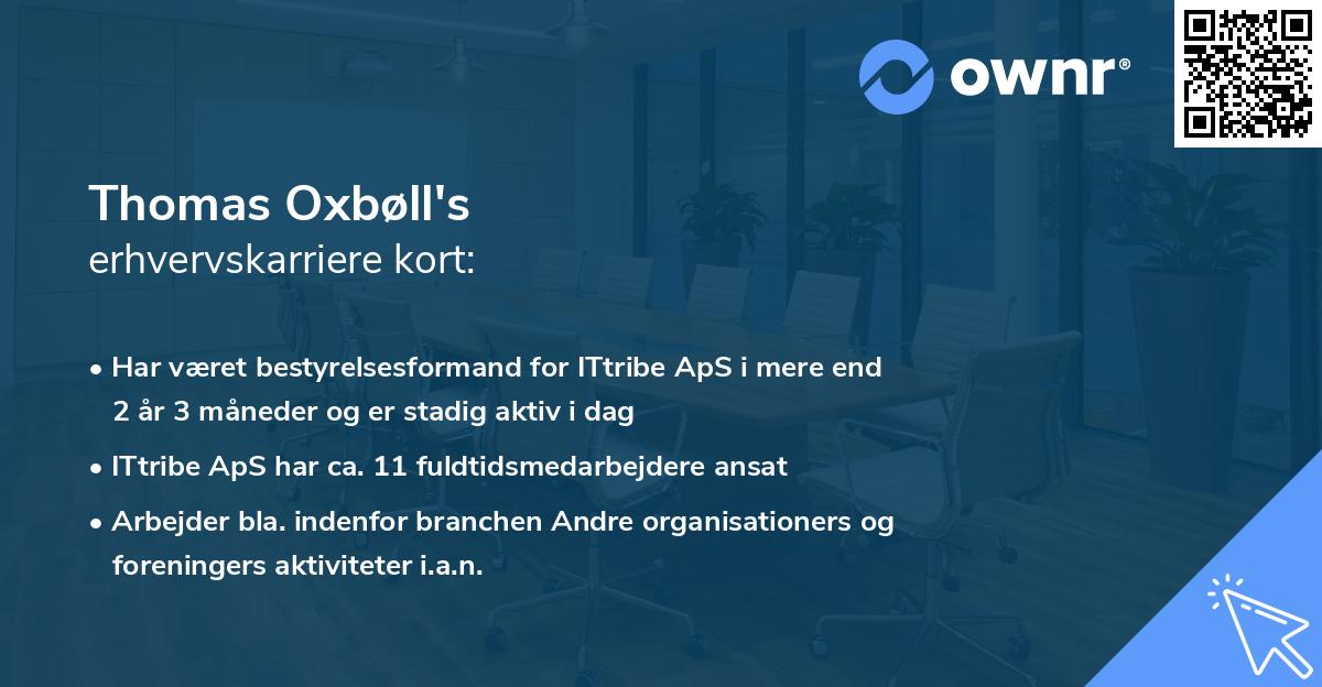 Thomas Oxbøll's erhvervskarriere kort
