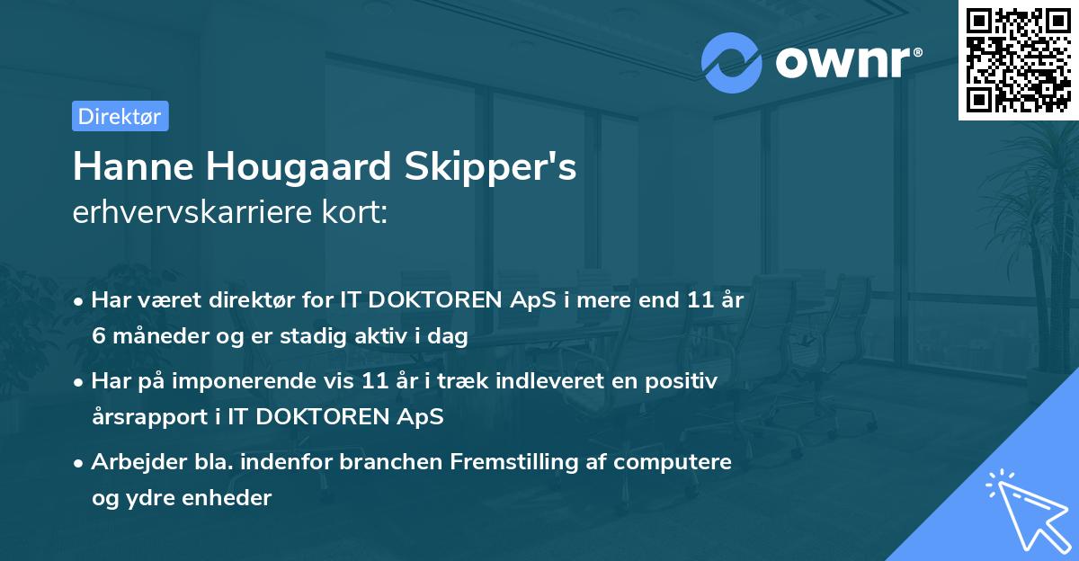 Hanne Hougaard Skipper's erhvervskarriere kort