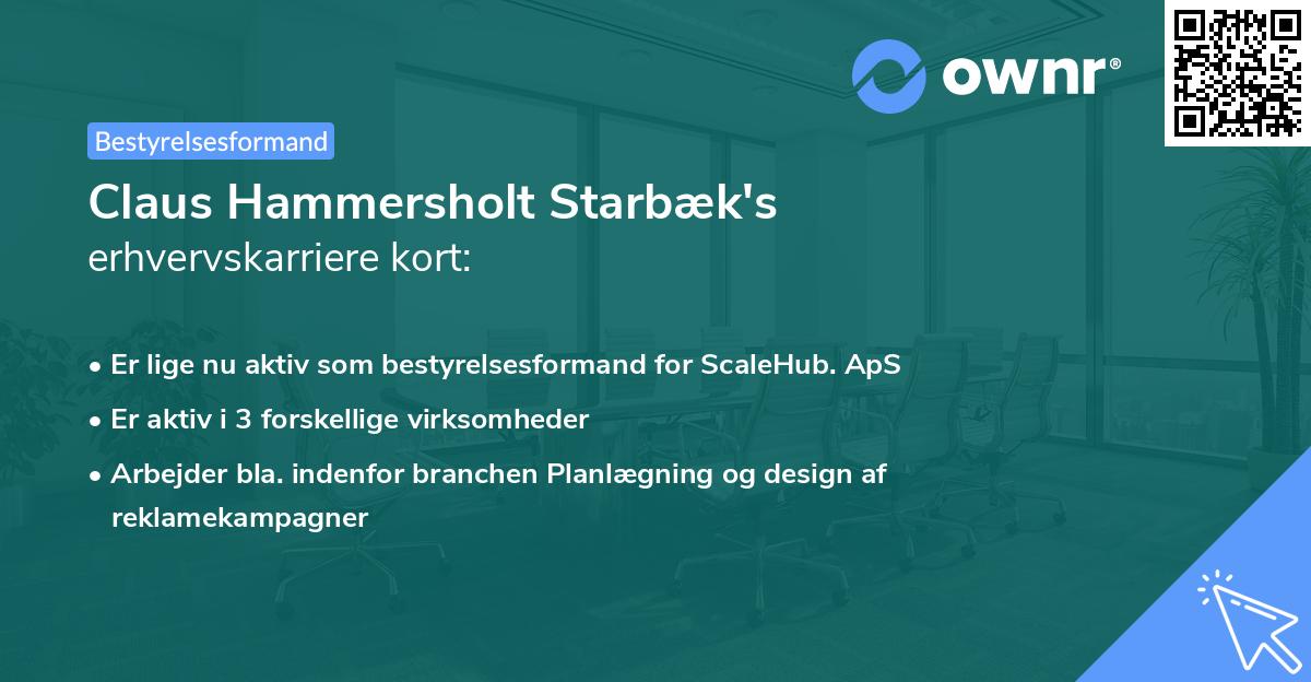 Claus Hammersholt Starbæk's erhvervskarriere kort