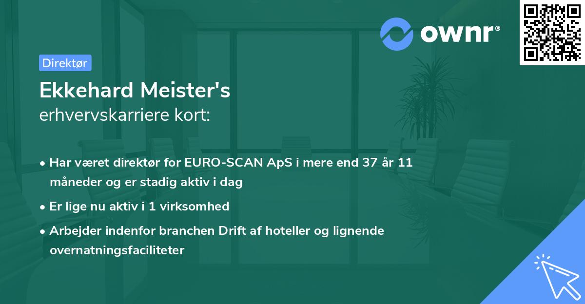 Ekkehard Meister's erhvervskarriere kort