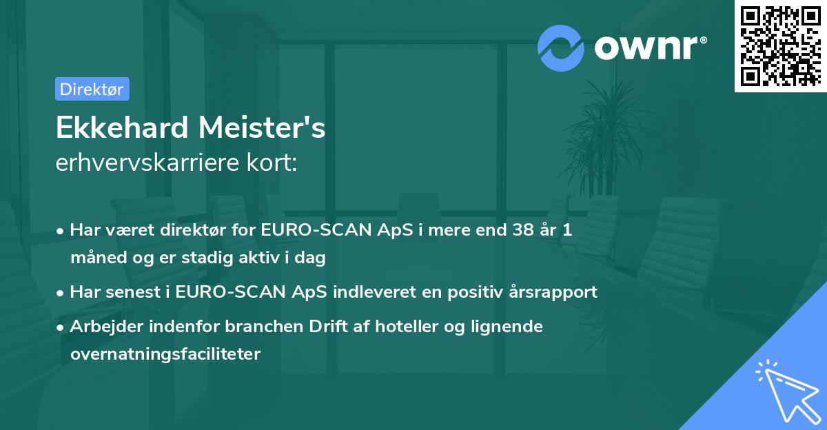 Ekkehard Meister's erhvervskarriere kort