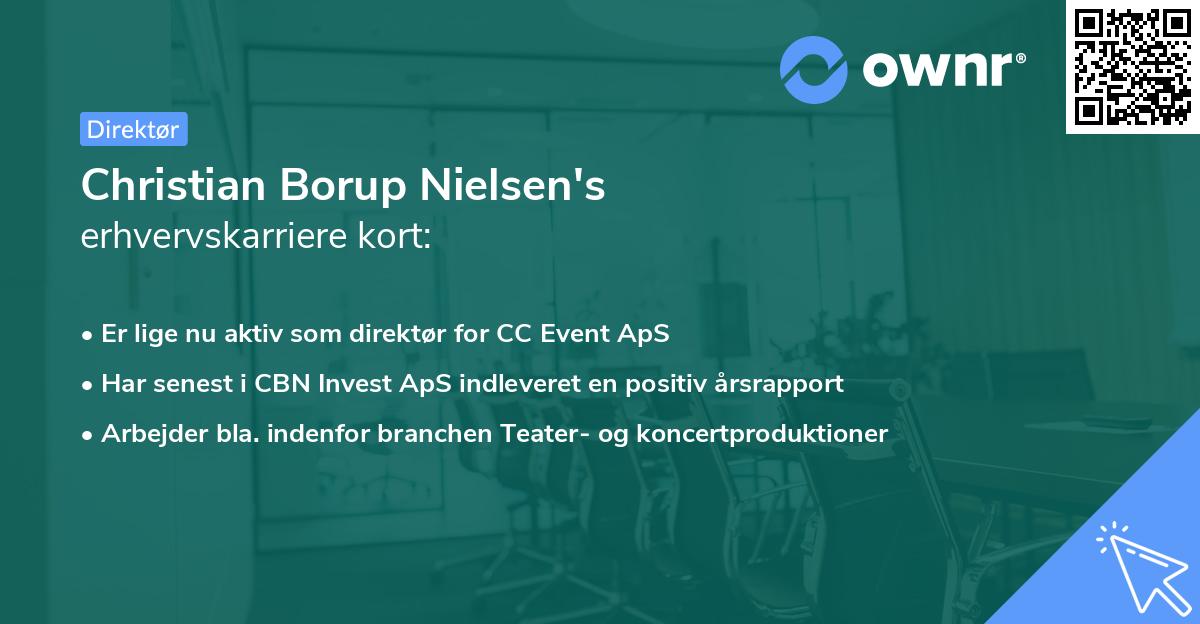 Christian Borup Nielsen's erhvervskarriere kort