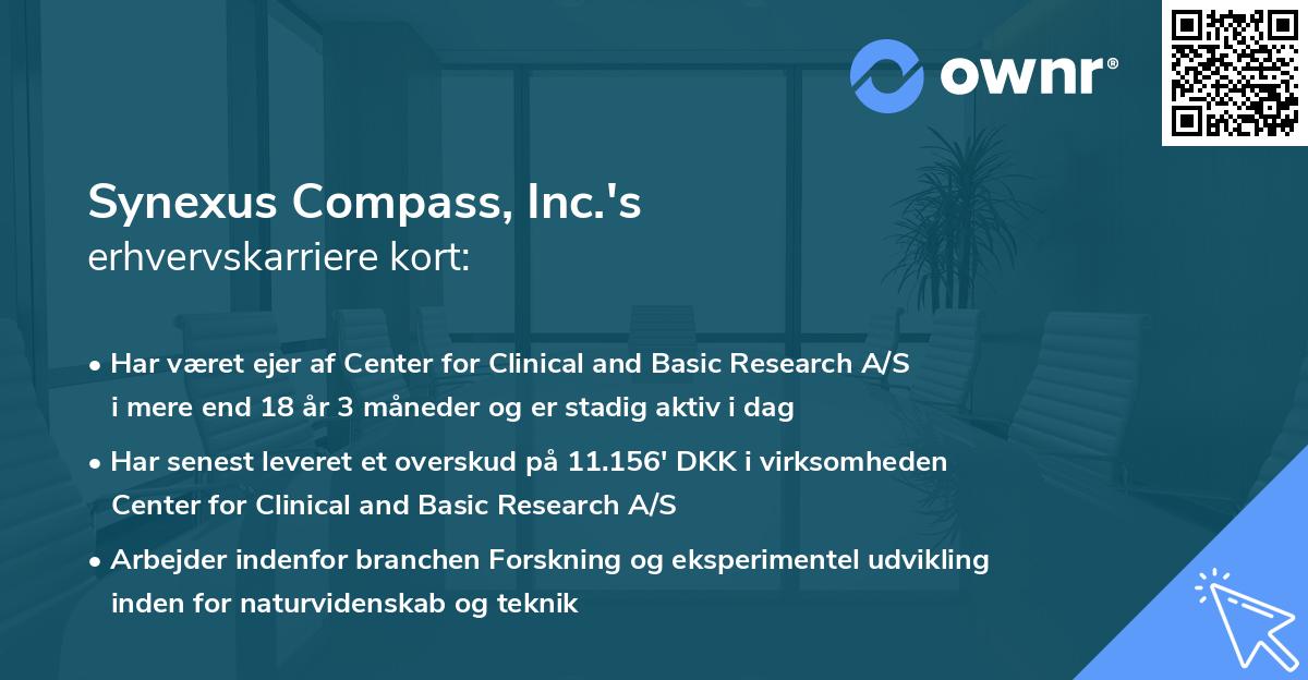 Synexus Compass, Inc.'s erhvervskarriere kort