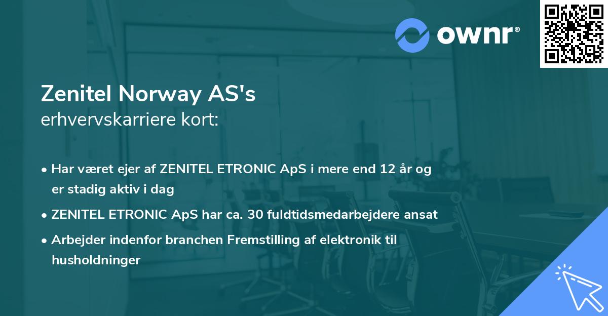 Zenitel Norway AS's erhvervskarriere kort