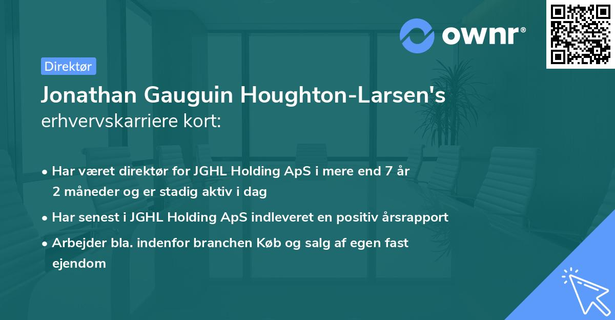 Jonathan Gauguin Houghton-Larsen's erhvervskarriere kort