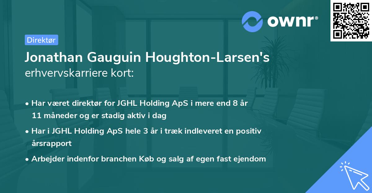 Jonathan Gauguin Houghton-Larsen's erhvervskarriere kort