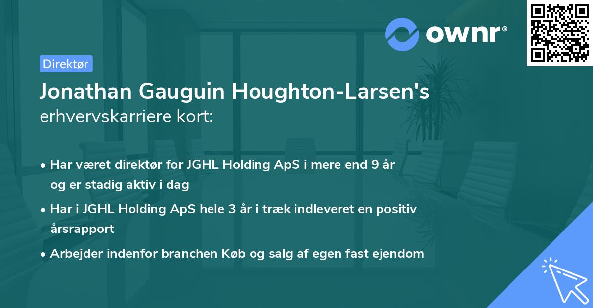 Jonathan Gauguin Houghton-Larsen's erhvervskarriere kort