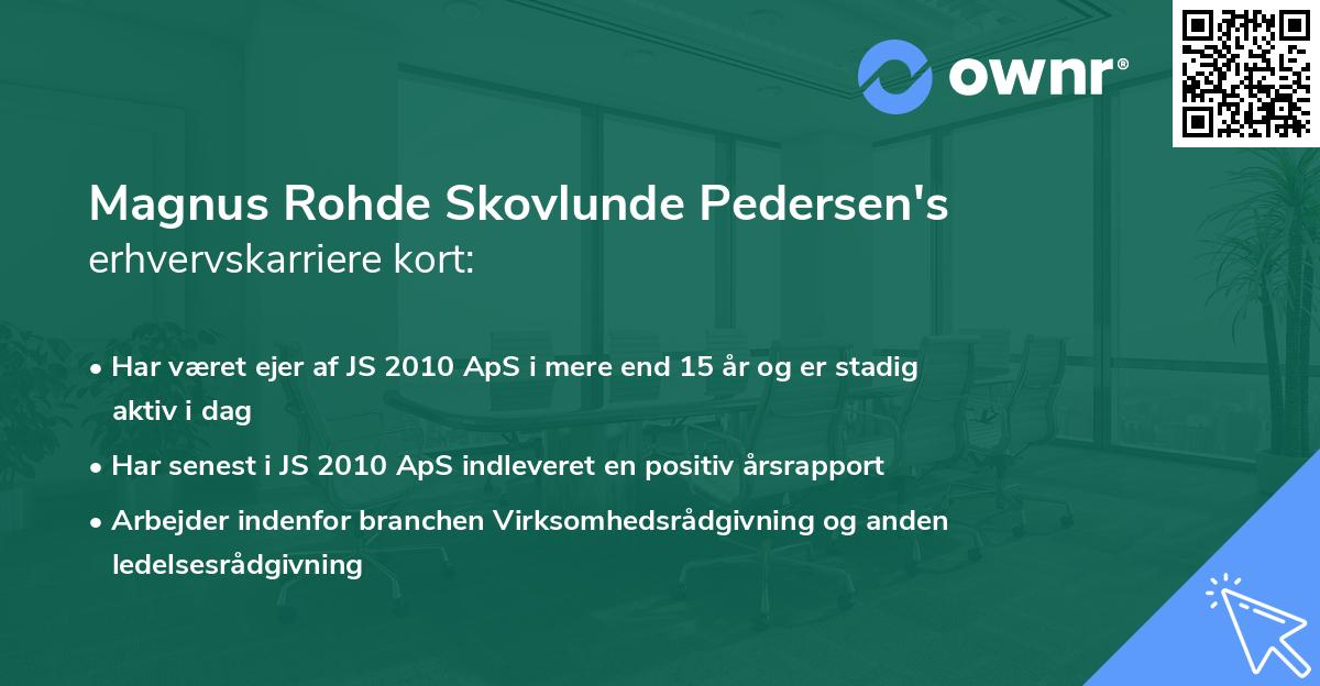 Magnus Rohde Skovlunde Pedersen's erhvervskarriere kort