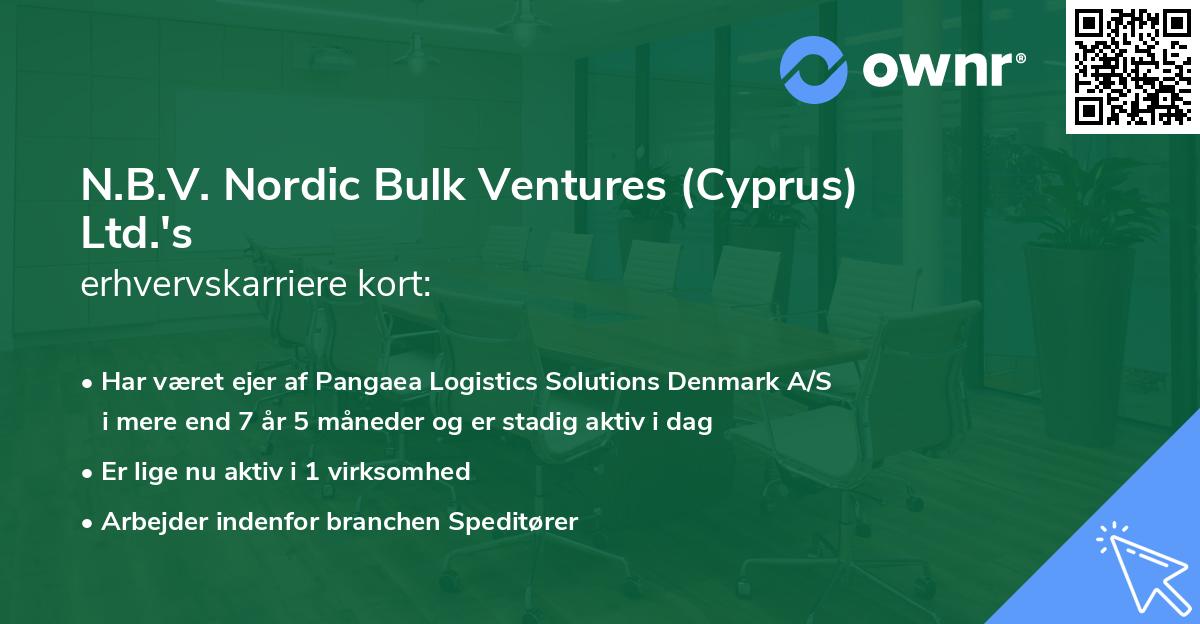 N.B.V. Nordic Bulk Ventures (Cyprus) Ltd.'s erhvervskarriere kort