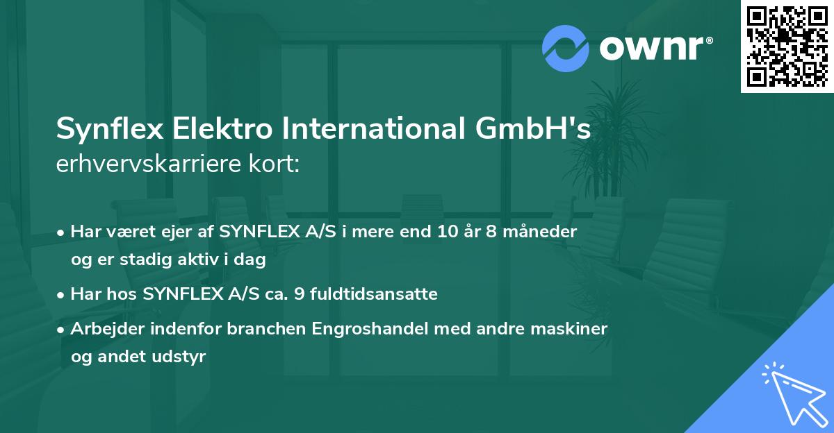 Synflex Elektro International GmbH's erhvervskarriere kort