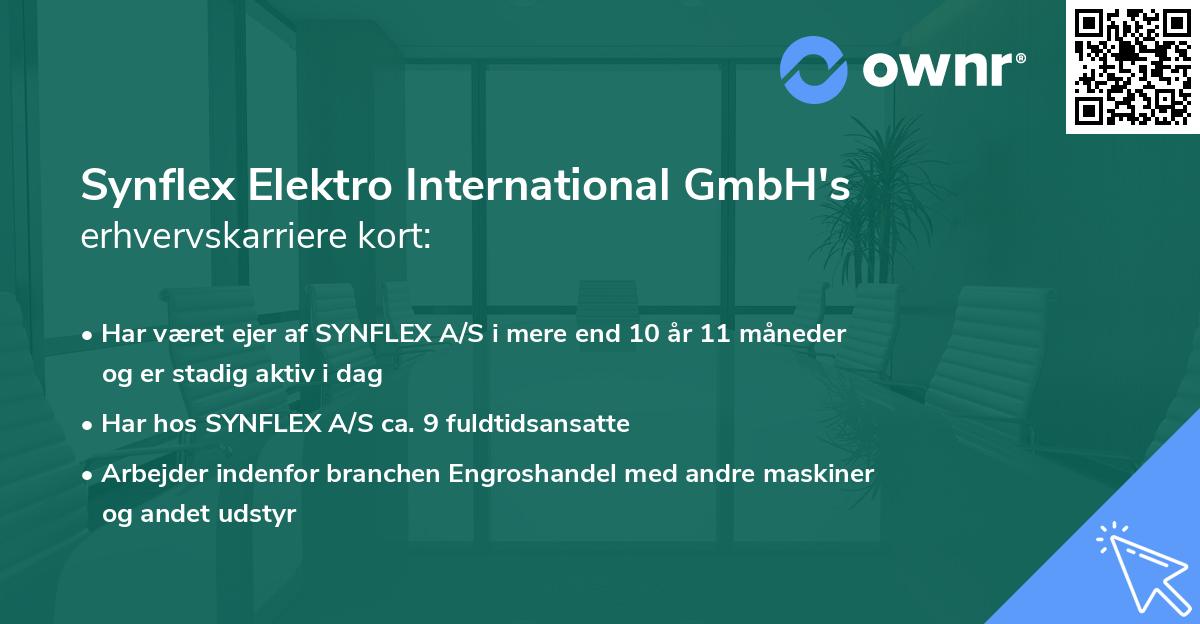 Synflex Elektro International GmbH's erhvervskarriere kort