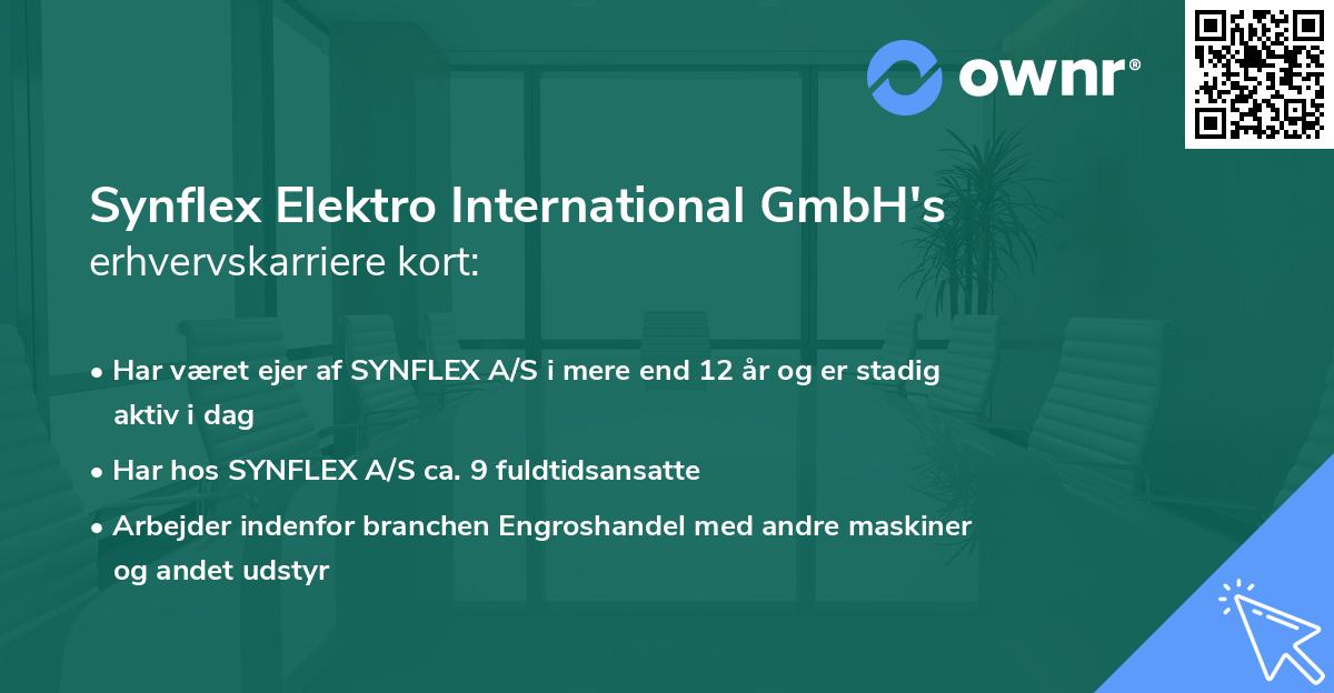 Synflex Elektro International GmbH's erhvervskarriere kort