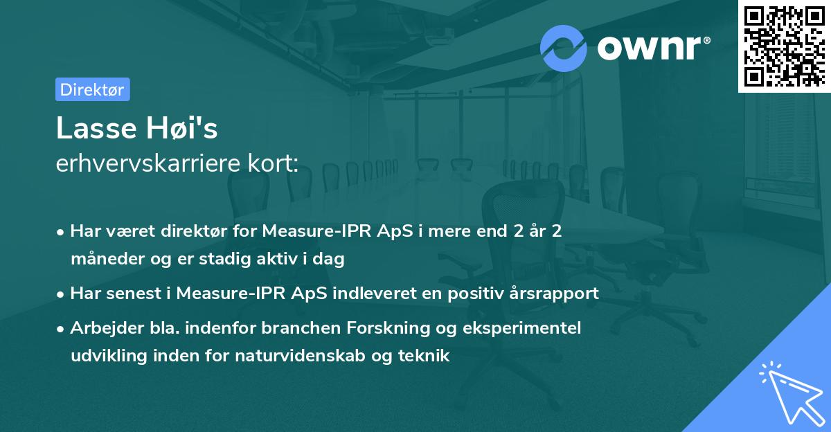 Lasse Høi's erhvervskarriere kort