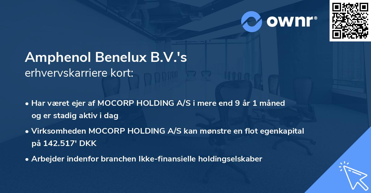 Amphenol Benelux B.V.'s erhvervskarriere kort