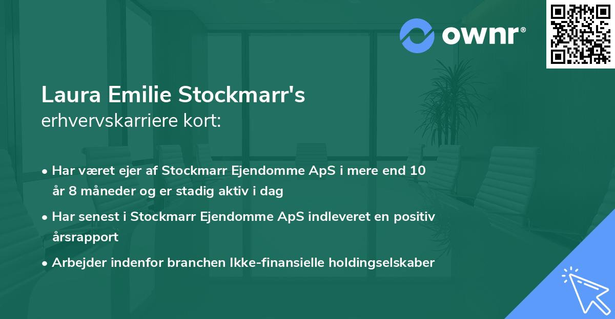 Laura Emilie Stockmarr's erhvervskarriere kort