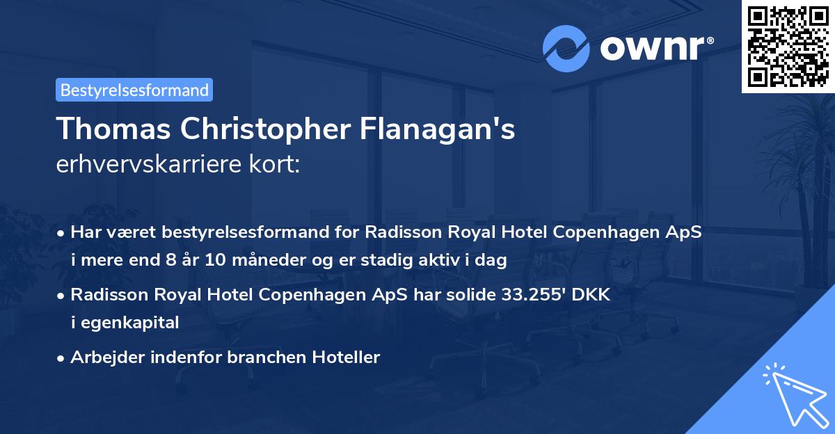 Thomas Christopher Flanagan's erhvervskarriere kort