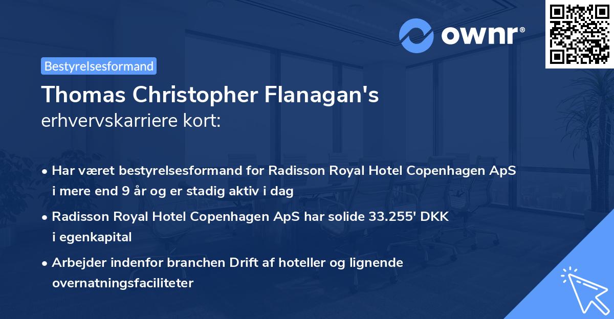 Thomas Christopher Flanagan's erhvervskarriere kort