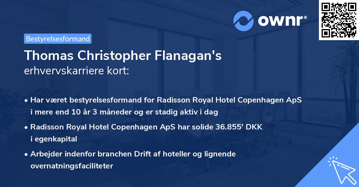 Thomas Christopher Flanagan's erhvervskarriere kort