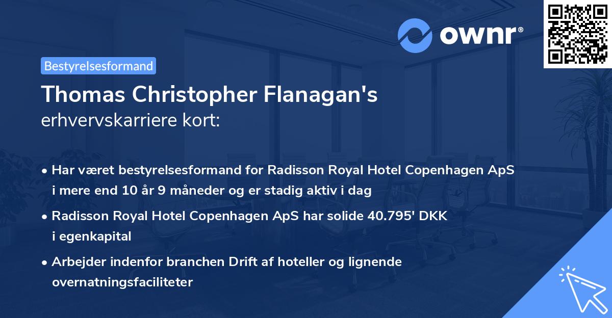 Thomas Christopher Flanagan's erhvervskarriere kort