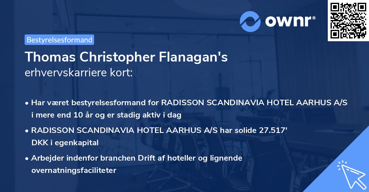 Thomas Christopher Flanagan's erhvervskarriere kort
