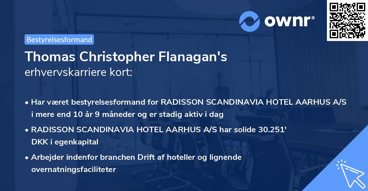 Thomas Christopher Flanagan's erhvervskarriere kort