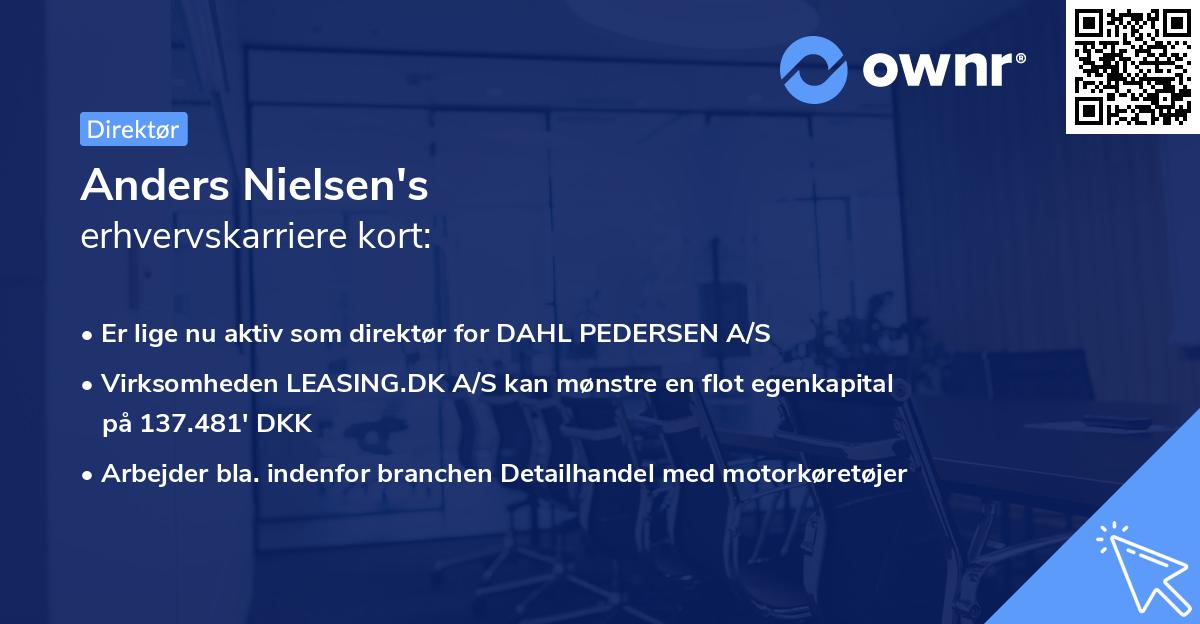 Anders Nielsen's erhvervskarriere kort