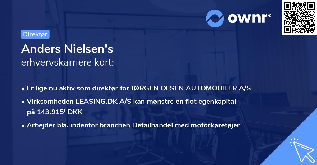 Anders Nielsen's erhvervskarriere kort
